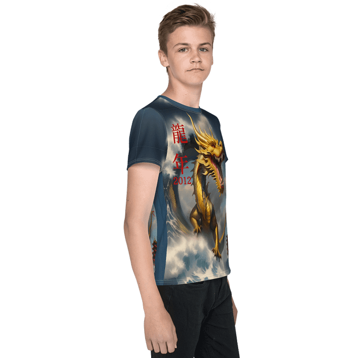 Water Dragon 2012 and the wave /All-Over Print Youth Crew Neck T-Shirt product image (2)