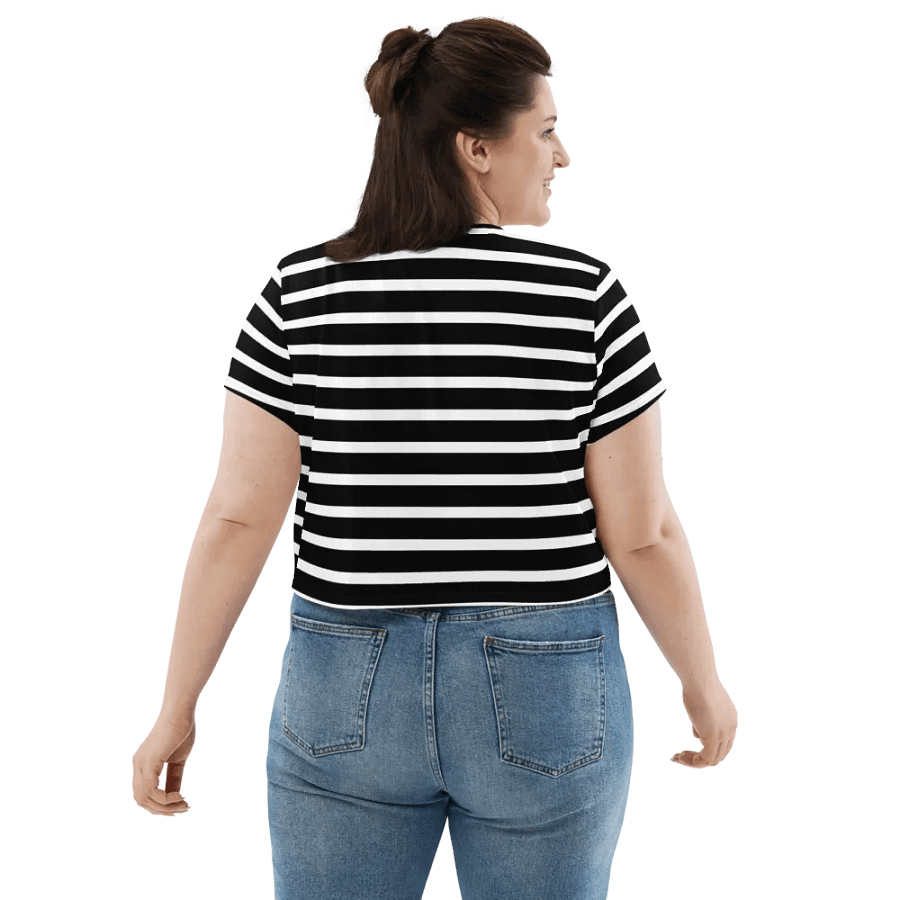 Black & White Stripes Crop Top product image (9)