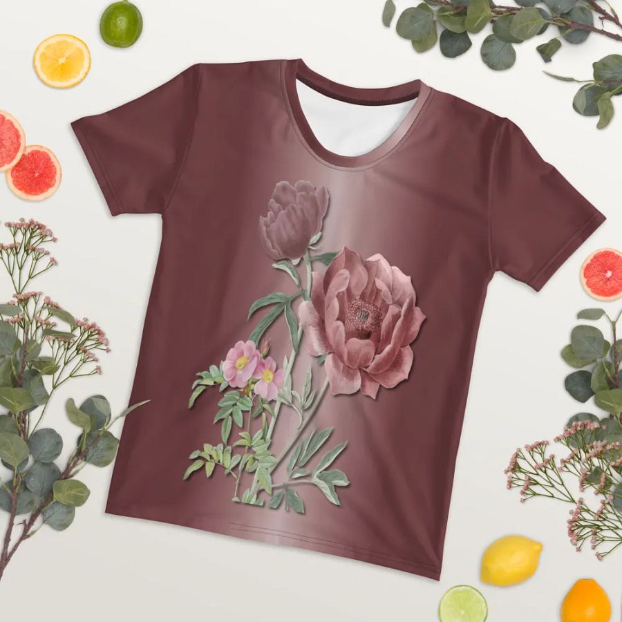 Floral Themed All Over Print T-shirt product image (7)