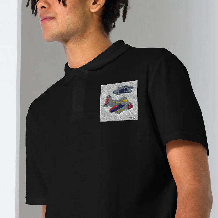 Kid Airplane (Gildan Unisex Pique Polo Shirt) product image (1)