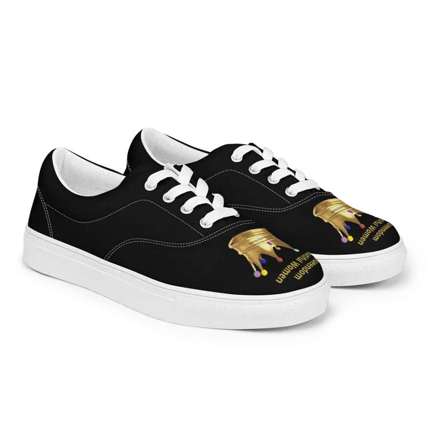Queendom Beautiful Women Lace-Up Canvas Shoes product image (9)