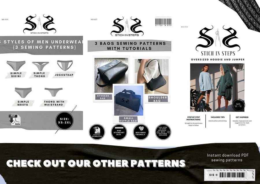Modern rectangle shape Waist Bag - Sewing Pattern product image (10)