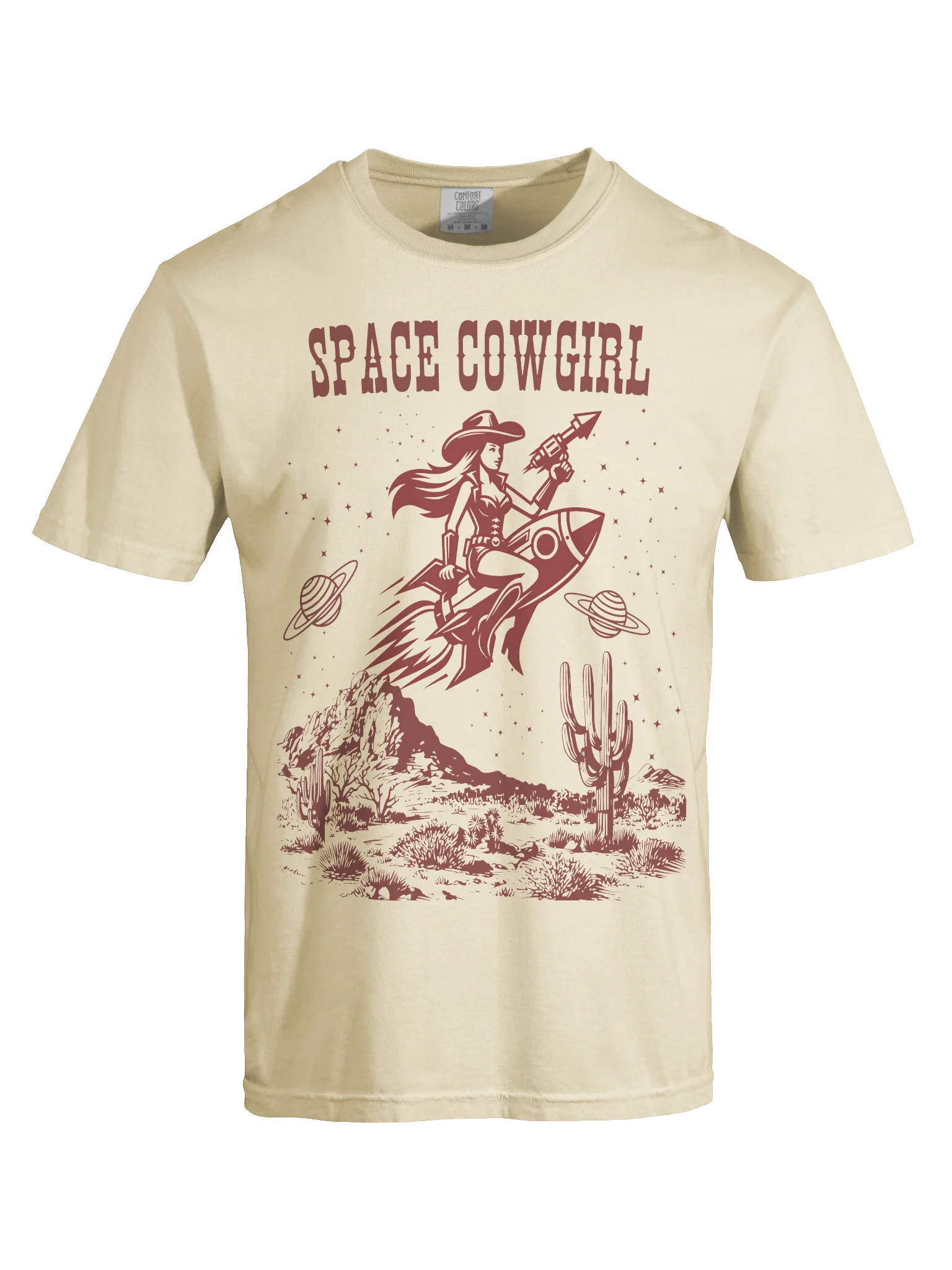Space Cowgirl Adventure Relaxed Fit Unisex T-Shirt product image (3)