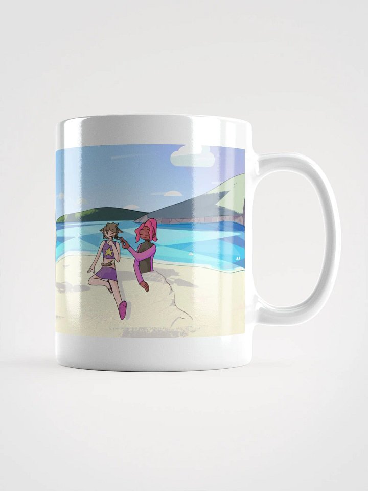 White beach scene mug product image (1)