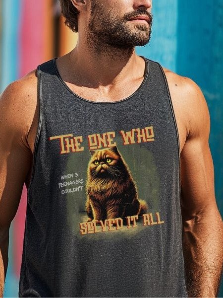 Magical Cat Vintage Pulp Horror Tank Top product image (3)