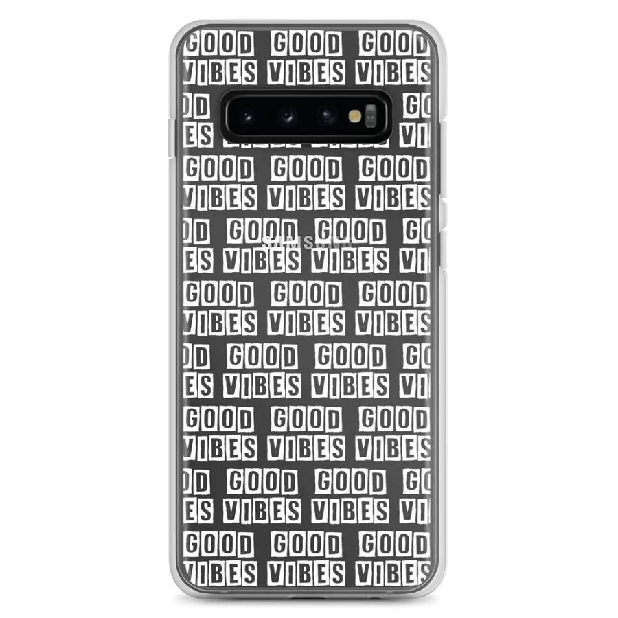 Samsung® Clear Case - Good Vibes White Text product image (2)