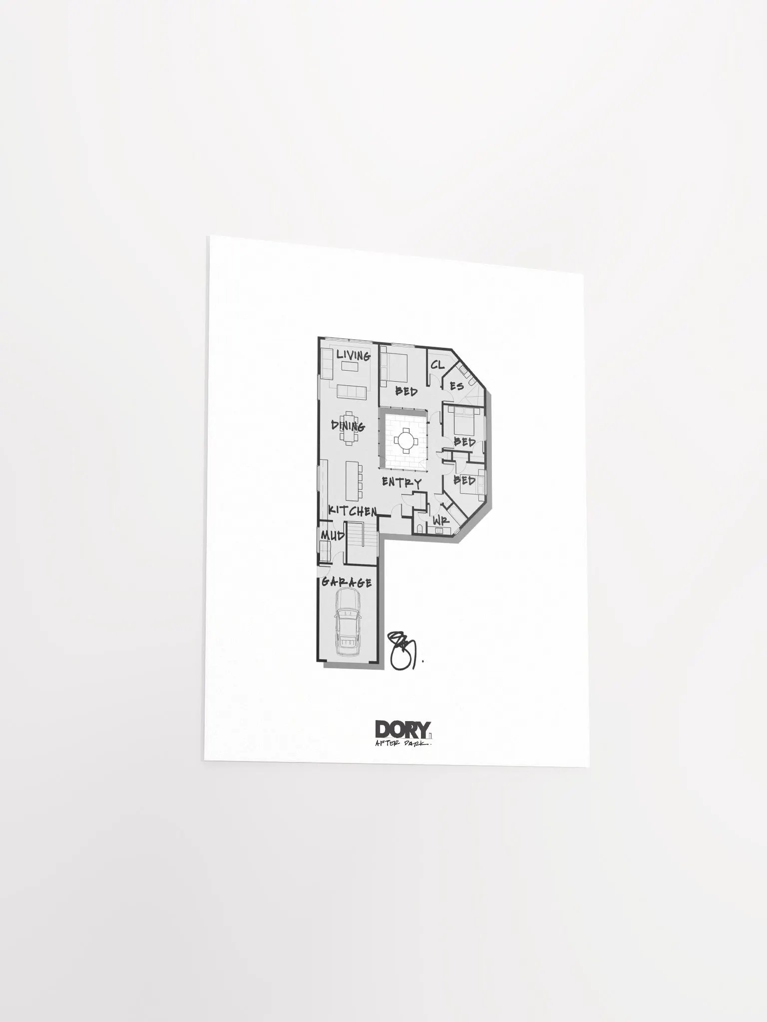 Alphabet Floor Plan Poster - P product image (3)