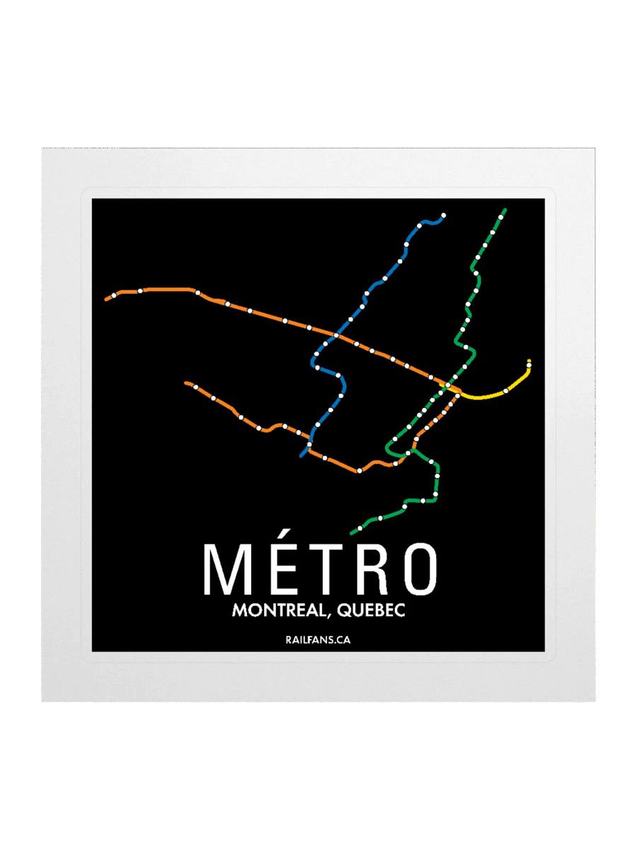 The Rail Fans Canada Transit Sticker - Metro product image (1)