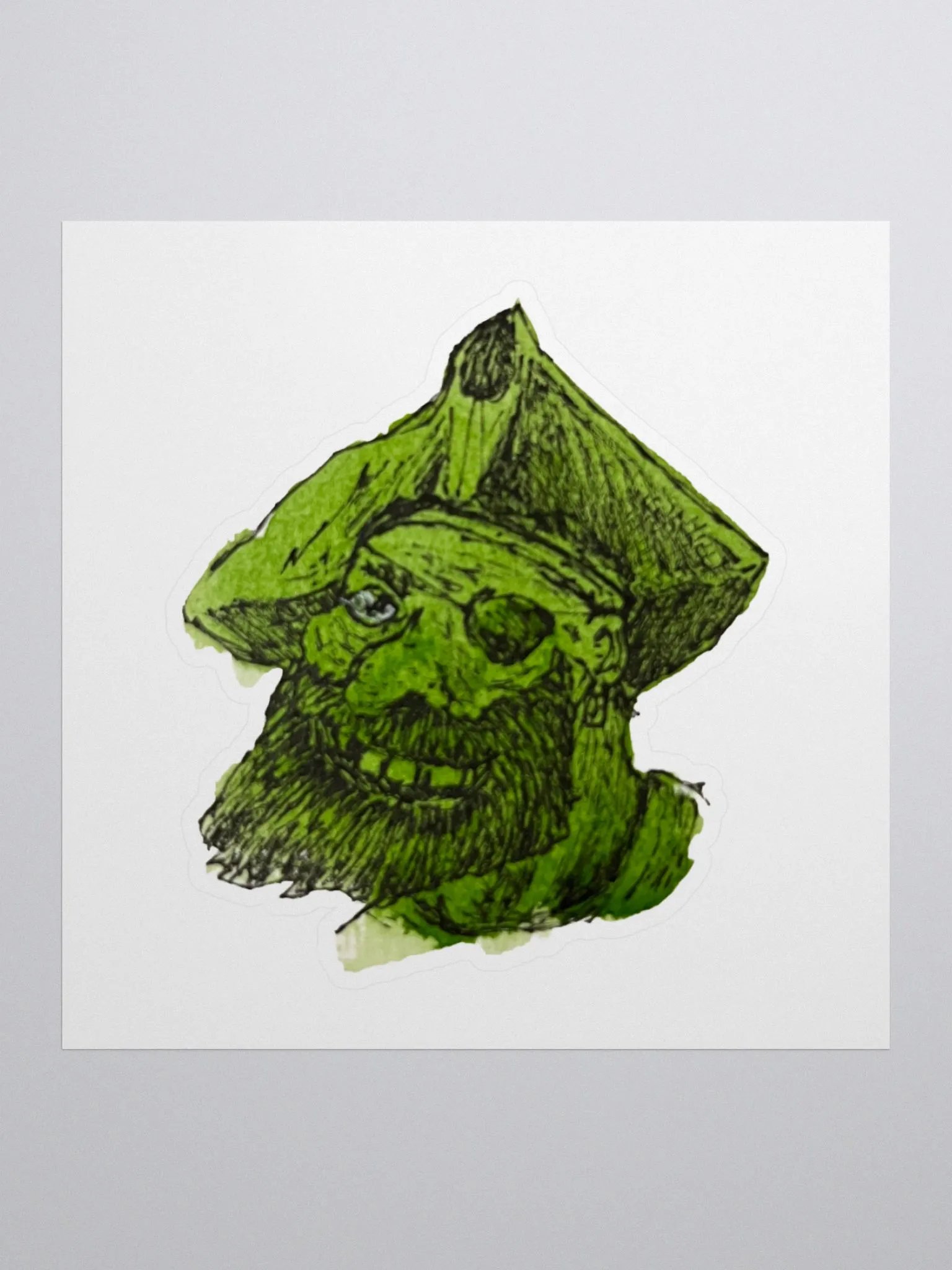 Watercolour Blobs Sticker- Sap Green product image (1)