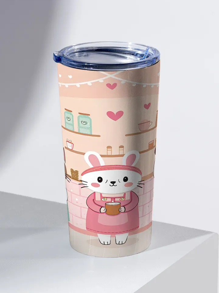 Kawaii 20 Oz Tumbler- Cute Barista Cats 20oz Tumbler for Coffee Lovers product image (2)
