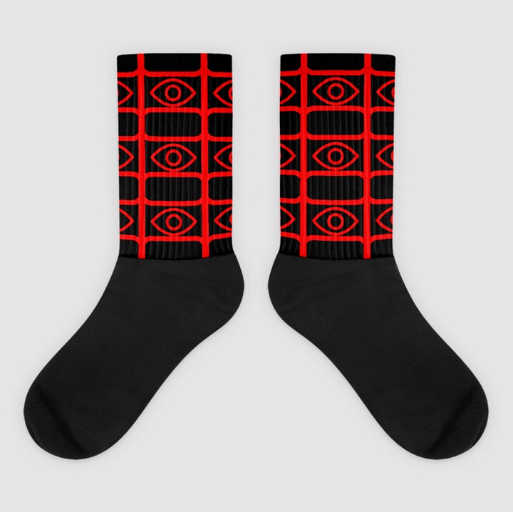 EyeSeeThru Logo Pattern Black Foot Socks product image (1)