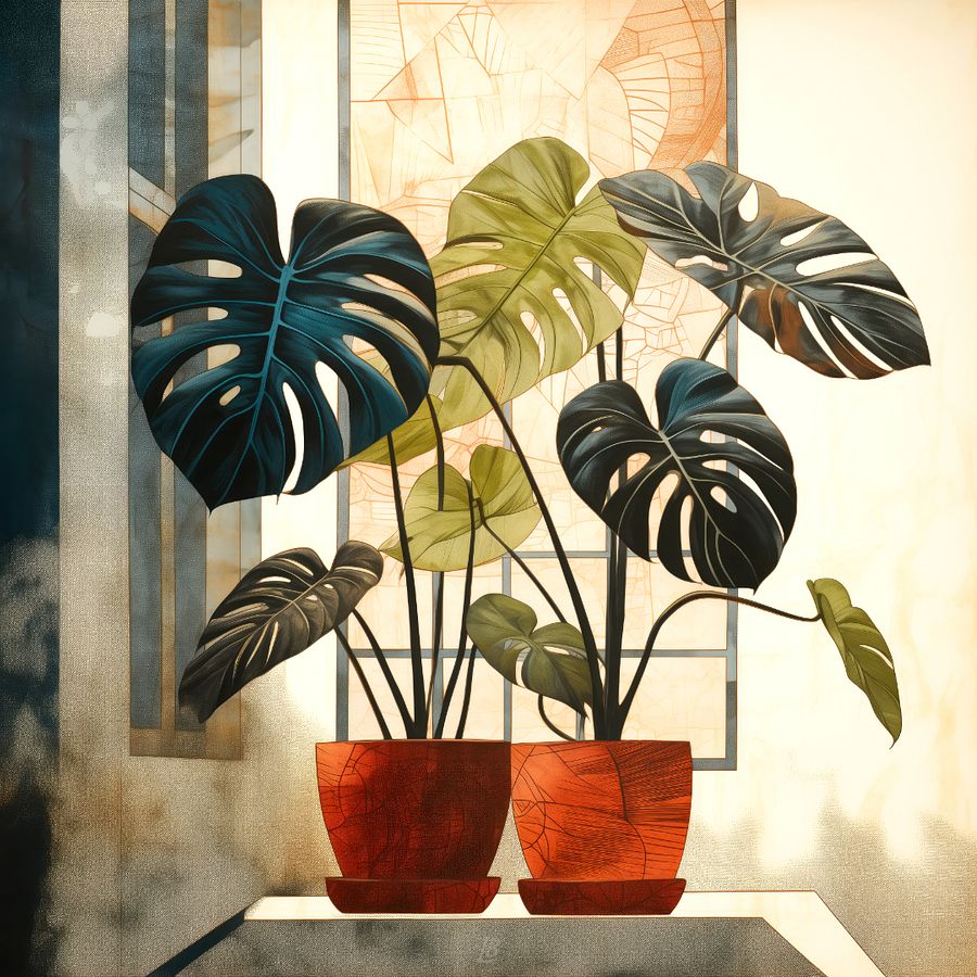 Art2401-07 Potted Plants Still Life - Digital Download product image (1)