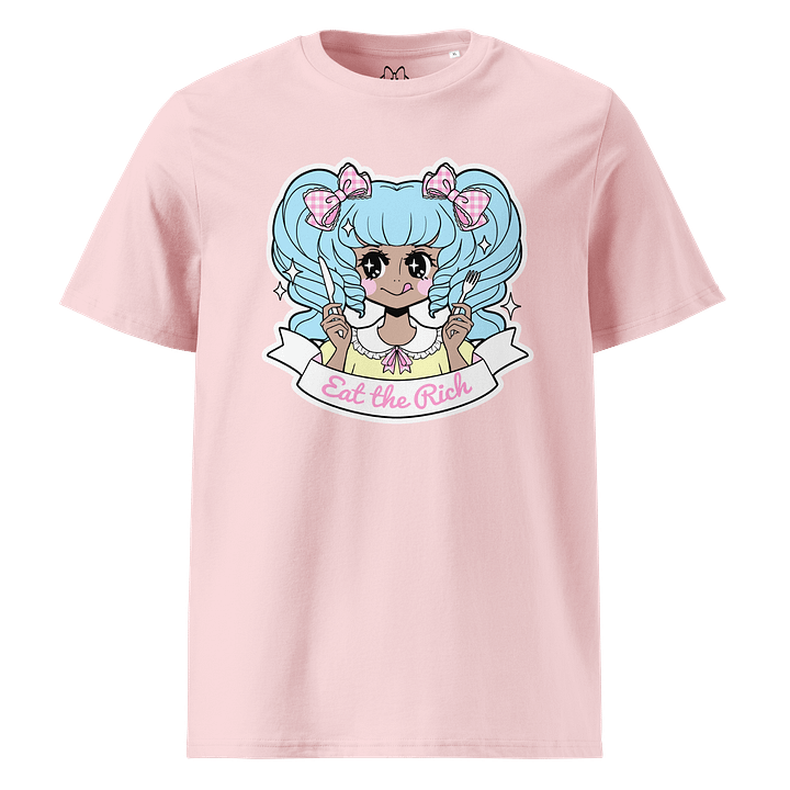 𝑼𝑺𝑨 Eat the Rich (Pink) organic cotton t-shirt product image (1)