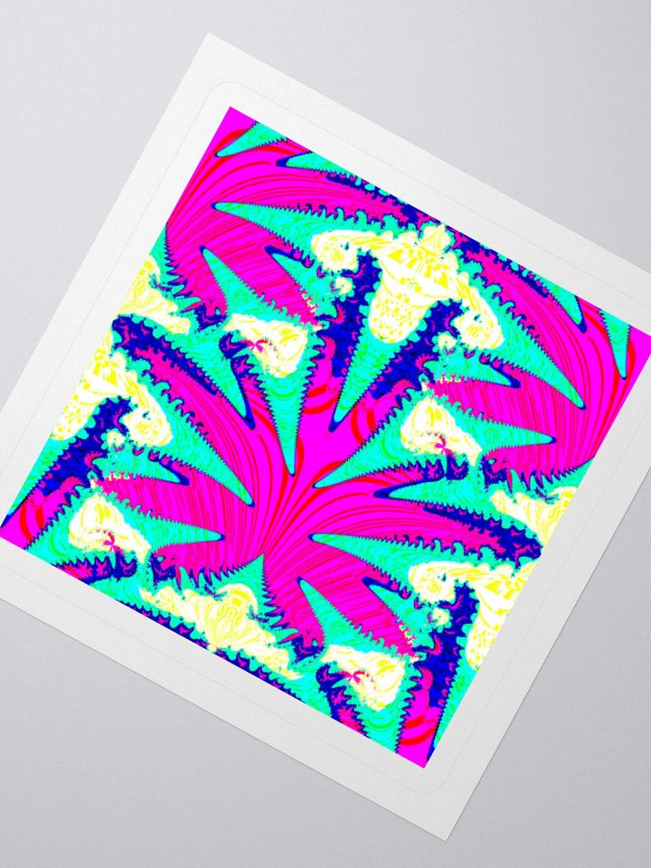 420 Twisted Budz Cannabis Sticker, Pink Pot Leaf Weird Stoner Art product image (2)