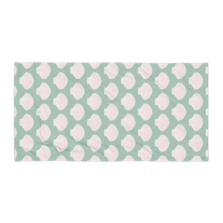GREEN PINK SEASHELL TOWEL - Grün und Rosa Handtuch mit Muscheln product image (3)