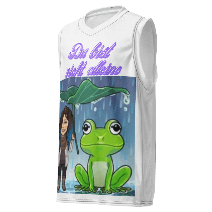 aus recyceltem Unisex-Basketballtrikot, Du bist nicht alleine product image (1)