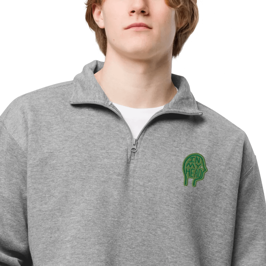 In My Head (leaf design) embroidered quarter zip product image (10)