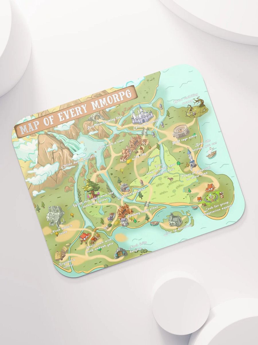Map of Every MMORPG mouse pad 8.7″ x 7.1″, funny gift for gamers, RPG players product image (7)