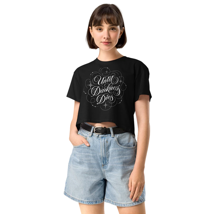 Until Darkness Dies (swirls design) Women's Premium Crop Top product image (13)