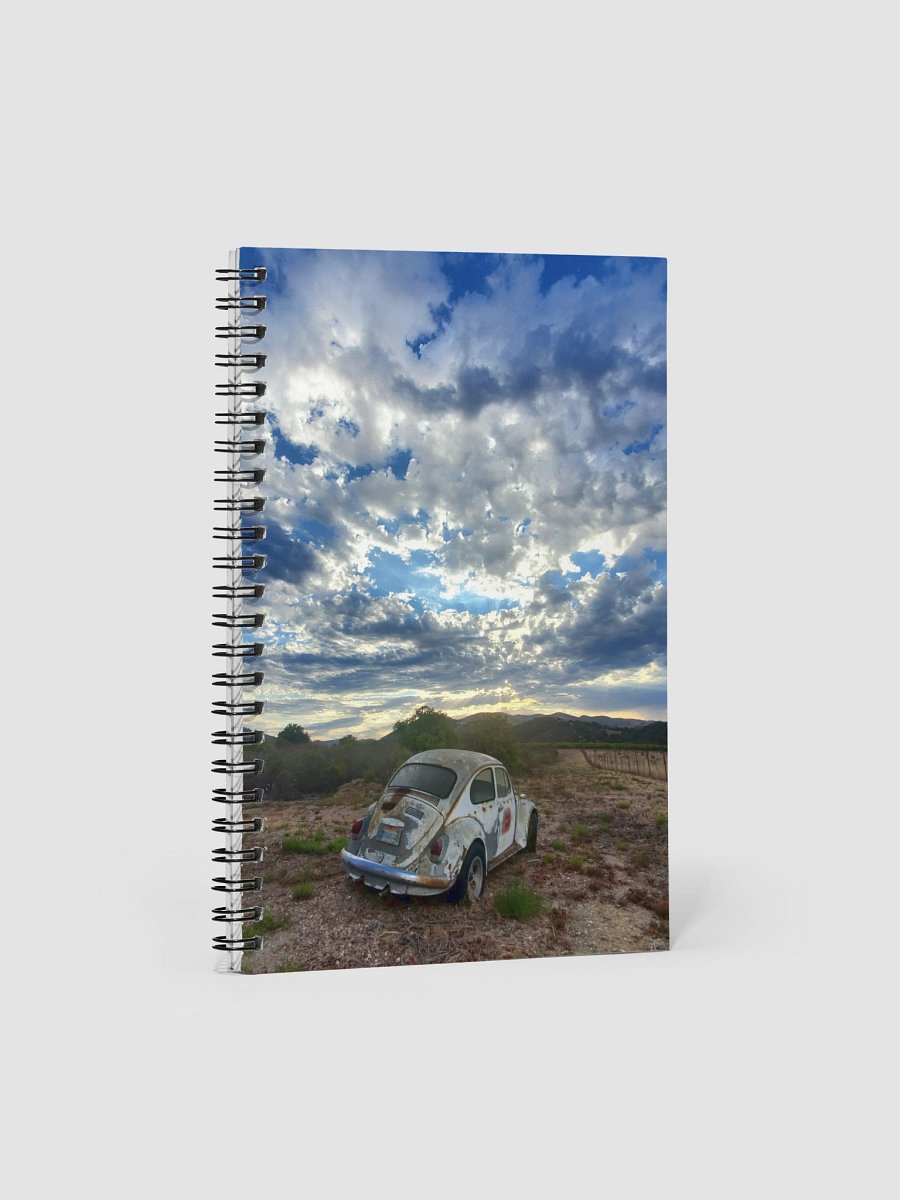 Rustic Volkswagen Beetle Spiral Notebook product image (1)