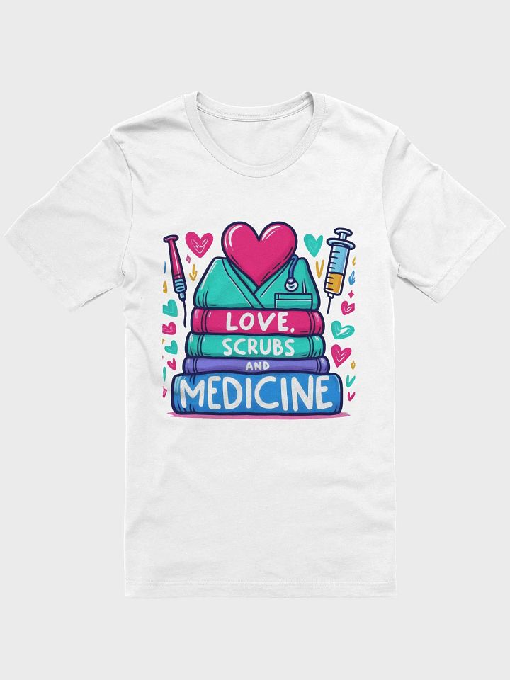 Love, Scrubs, and Medicine Illustrated T-Shirt product image (2)