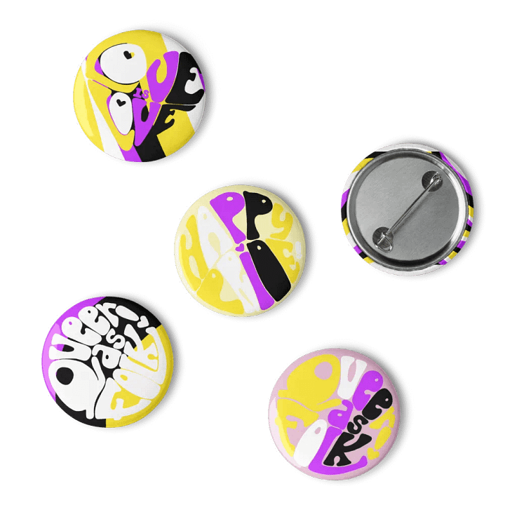 Nonbinary Pride pin badge set product image (1)