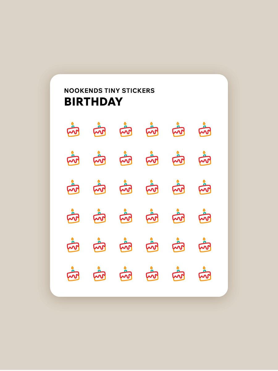 Tiny Stickers: Birthday product image (1)