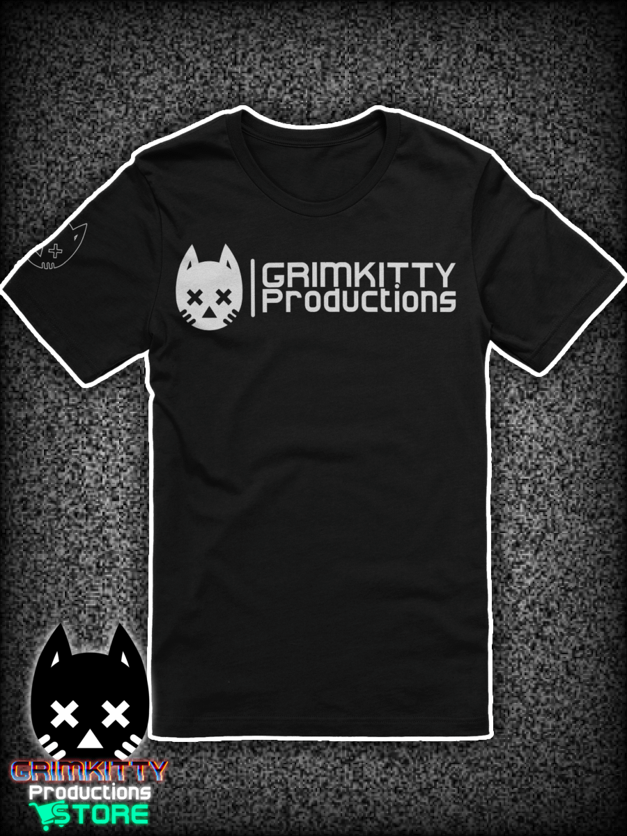 GRIMKITTY Productions - White Logo T-Shirt product image (2)