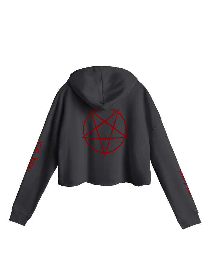 EVIL DOLL CROP HOODIE - LIGHTWEIGHT TERRY EDITION product image (2)