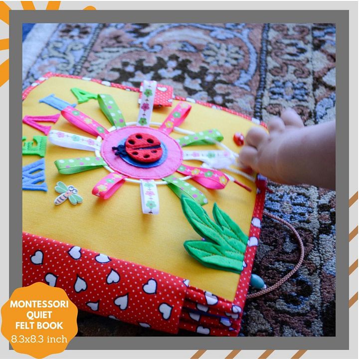 Personalized Montessori felt busy book with activities for toddlers product image (1)