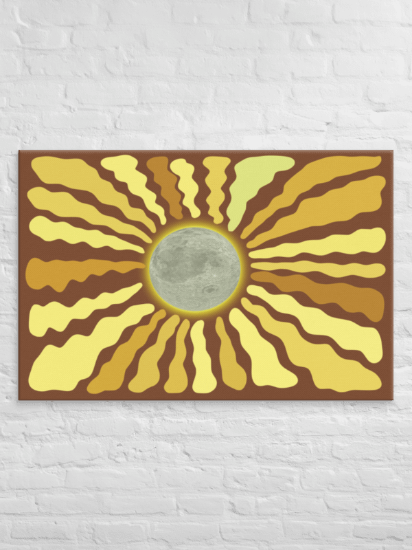 Lunar Radiance Canvas Print – Abstract Moon-Inspired Wall Art product image (1)
