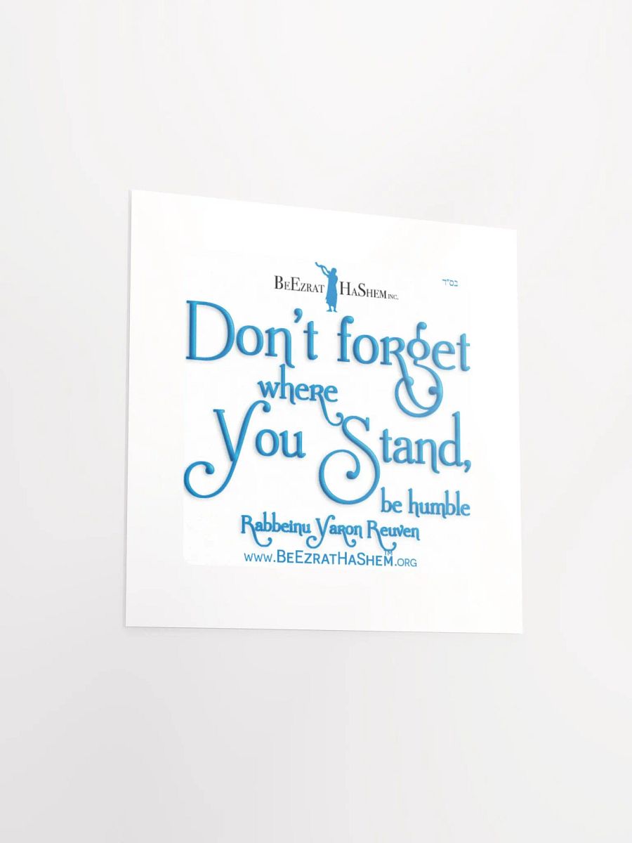 Don't forget where you stand ! 10