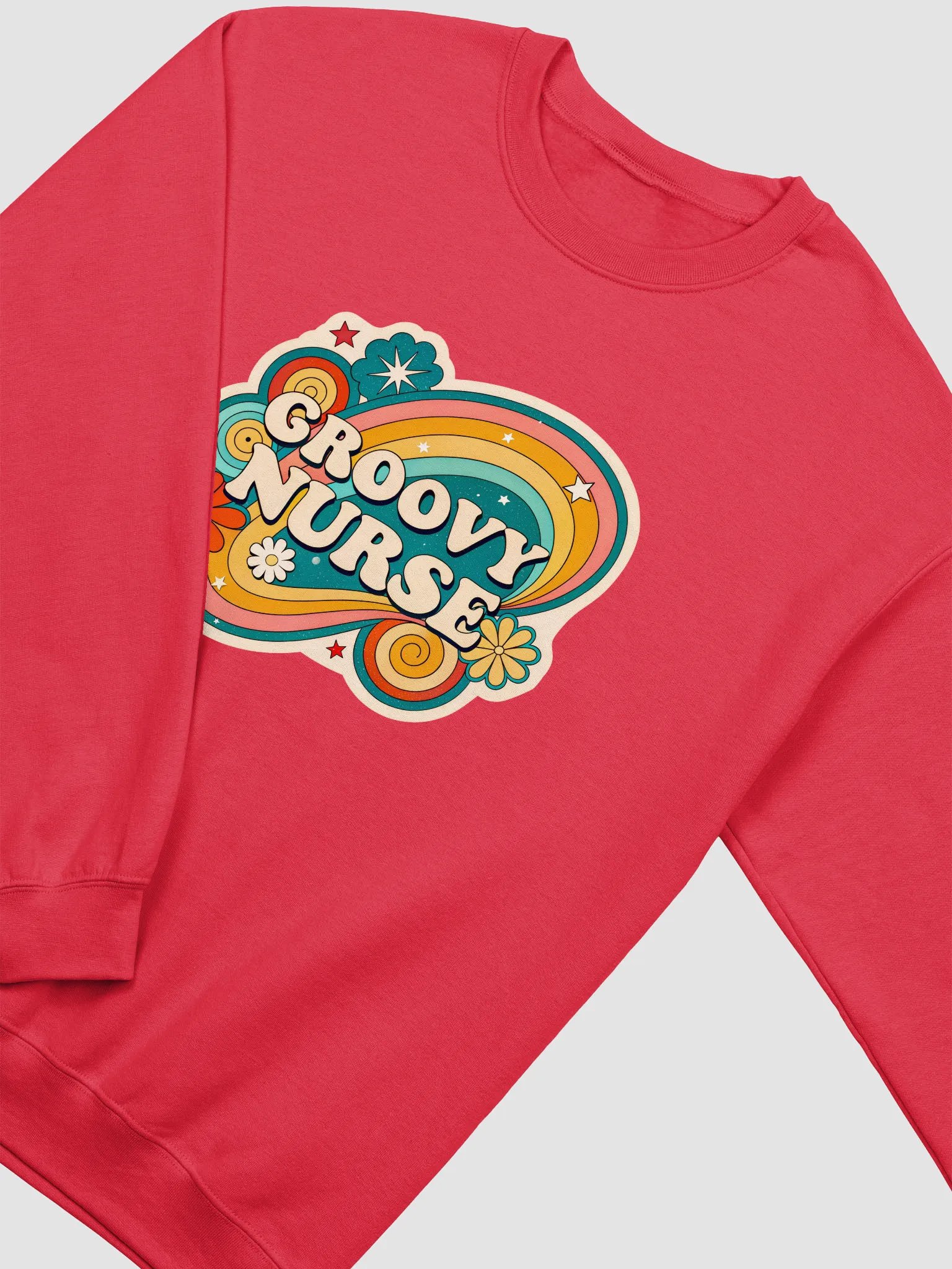 Groovy Nurse Retro Crewneck Sweatshirt product image (12)