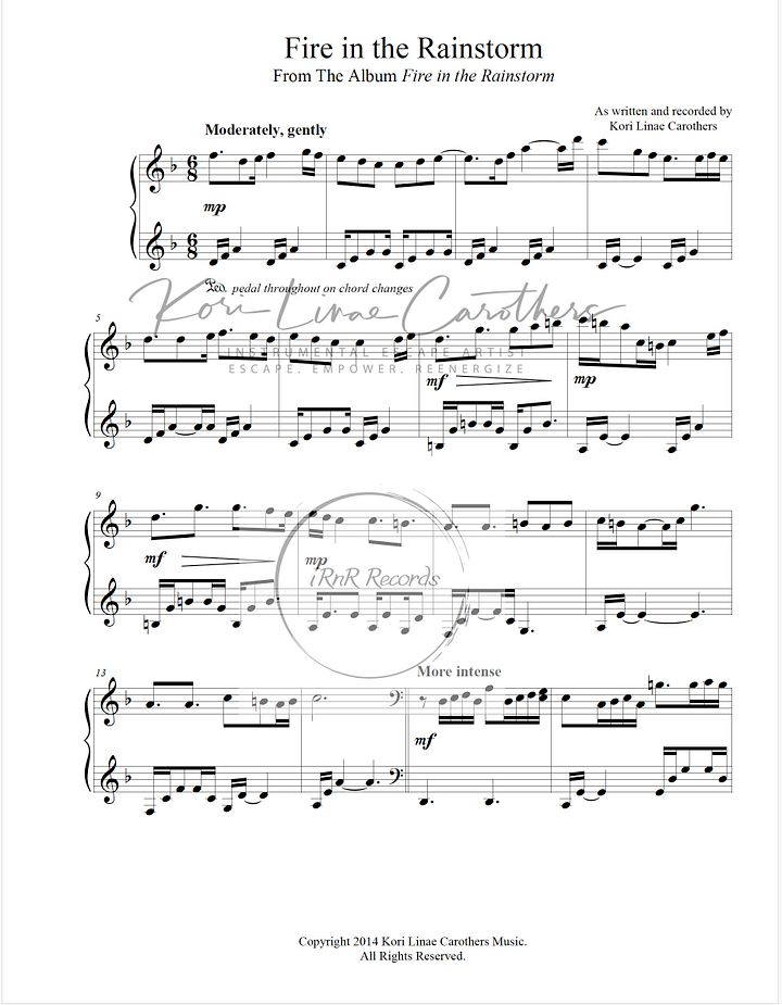 Fire In The Rainstorm Sheet Music product image (2)