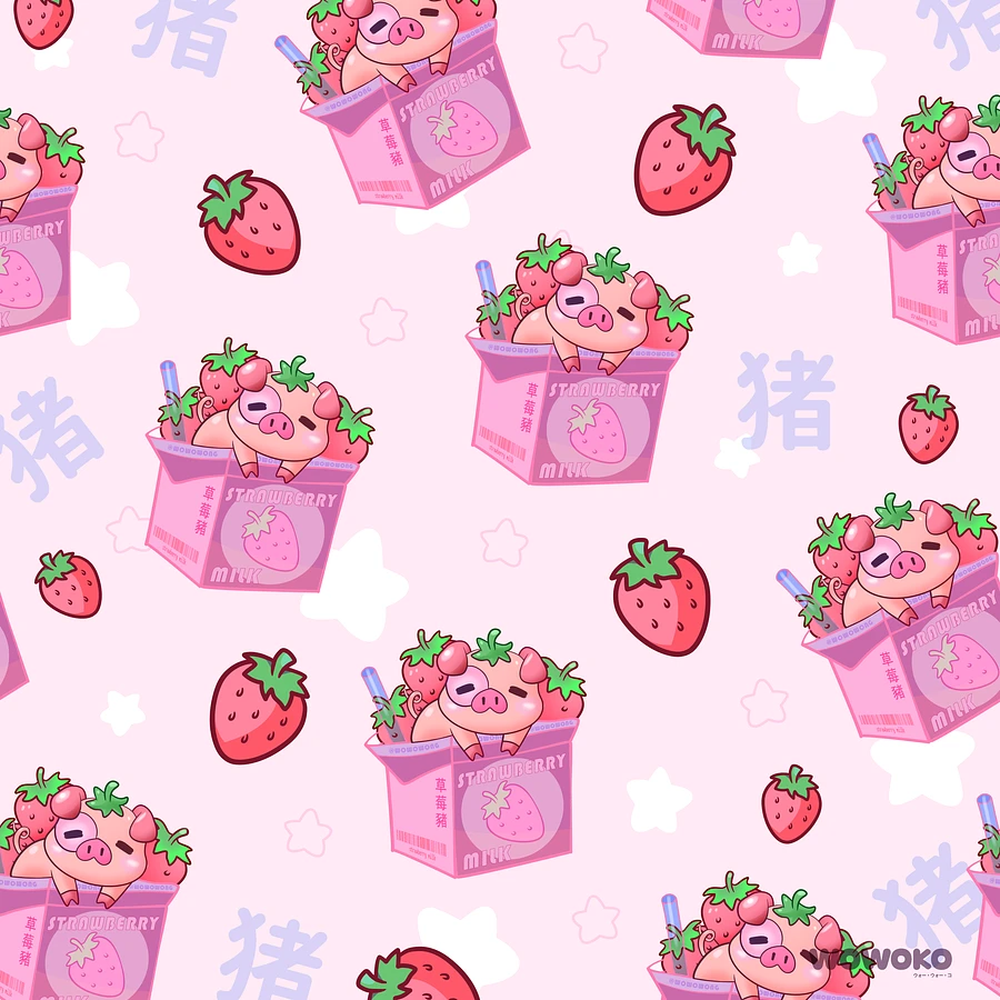 Micro Fiber Cloth - Zodiac Drinks - Strawberry Milk Pig product image (2)