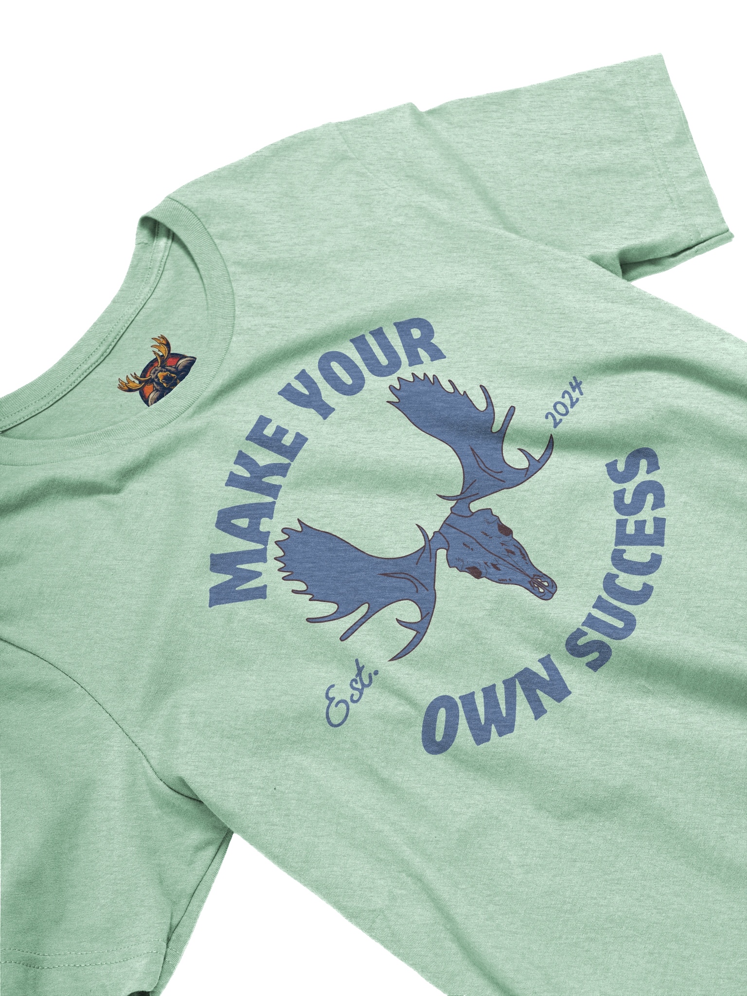 Blue Moose Skull - Make Your Own Success - Tee product image (24)