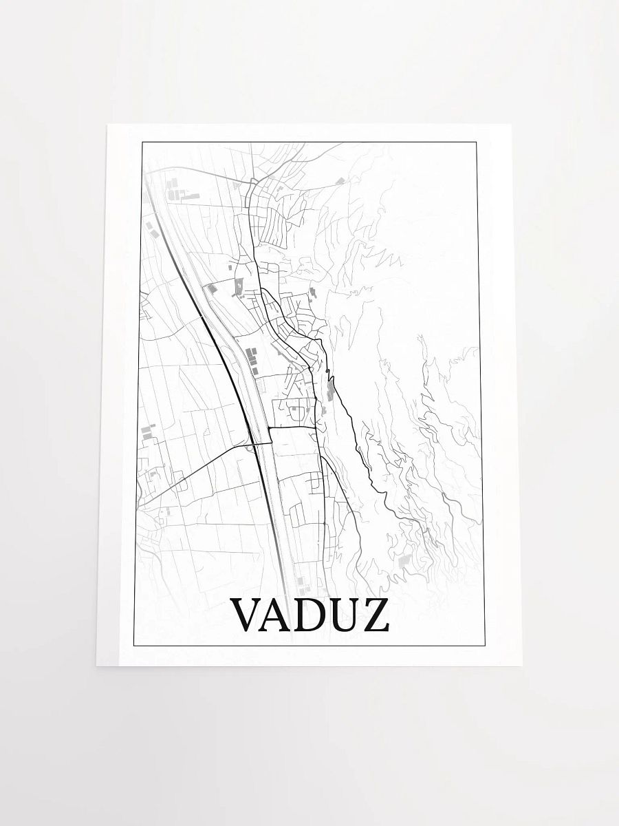 Vaduz, Liechtenstein, city map print product image (17)