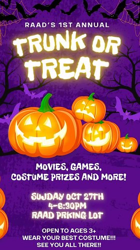 We are so excited for our 1st annual Trunk or Treat!!! Next Sunday!! 4-6:30pm 
Fun games, treats and prizes! 
We can’t wait t...