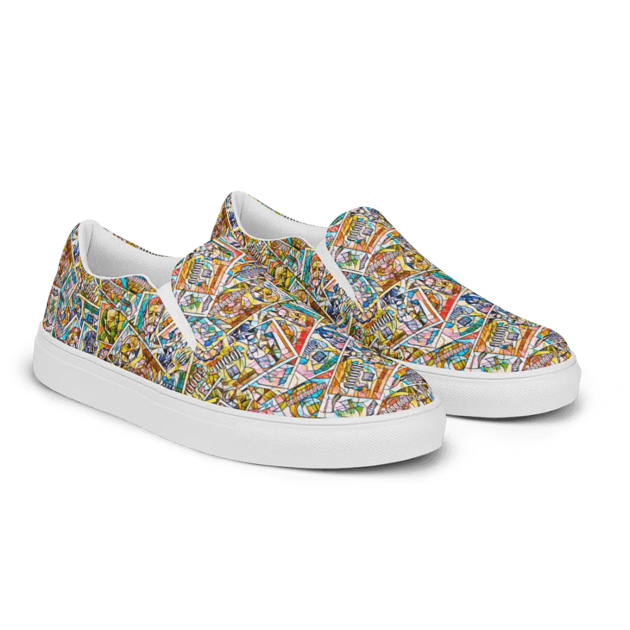 Jugoslovenski inflatorni dinar 1993 (Kolaž/mozaik) Men's Slip-On Canvas Shoes product image (9)