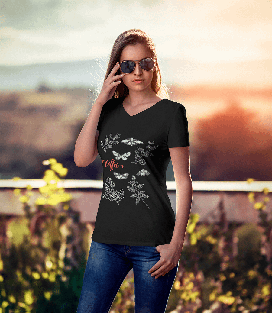 Coffee, plants and moth T-Shirt product image (3)