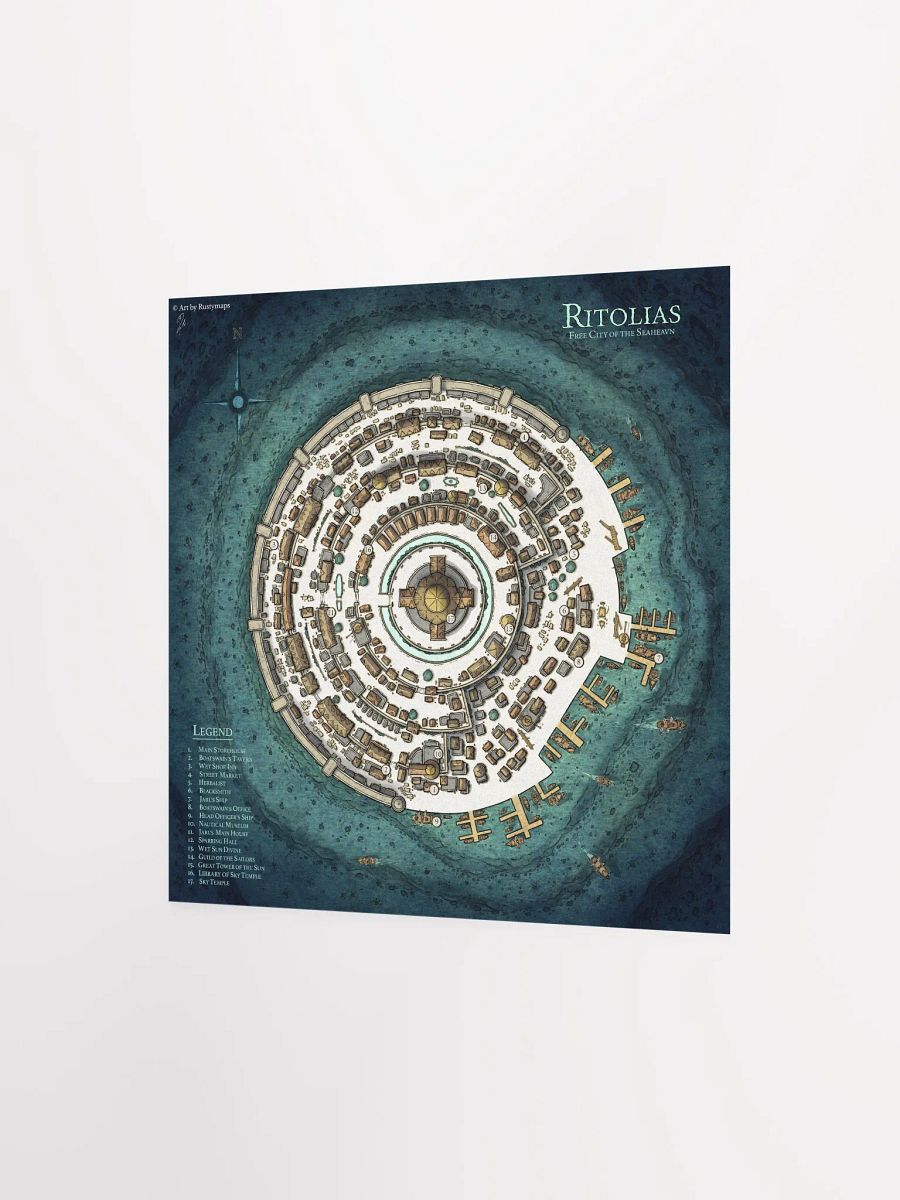 RITOLIAS CITY POSTER 10'' X 10'', 12'' X 12'' product image (2)