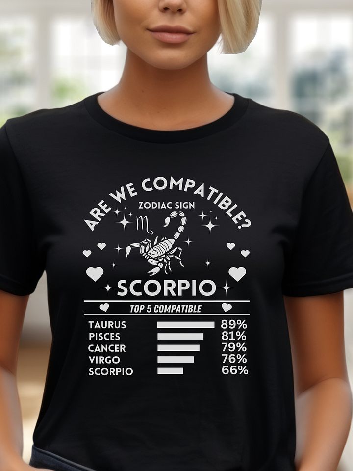 Scorpio Zodiac Sign Romantic Compatibility T-Shirt - Bella Canvas 3001 Unisex Staple T-Shirt - Dark Colors product image (1)
