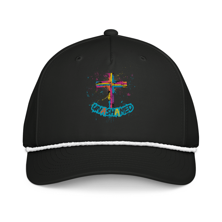 Unashamed Ro 1:16 Cross Hat - Unisex Classic 5-Panel Richardson Rope Cap product image (1)