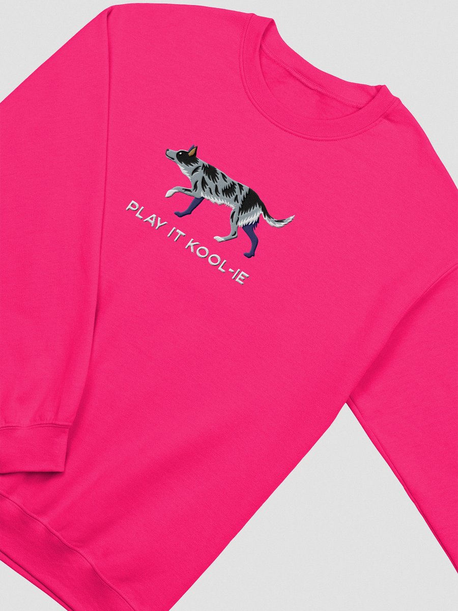 Play It Kool-ie Sweatshirt (Embroidered) of an Australian Koolie(Blue Merle) product image (15)