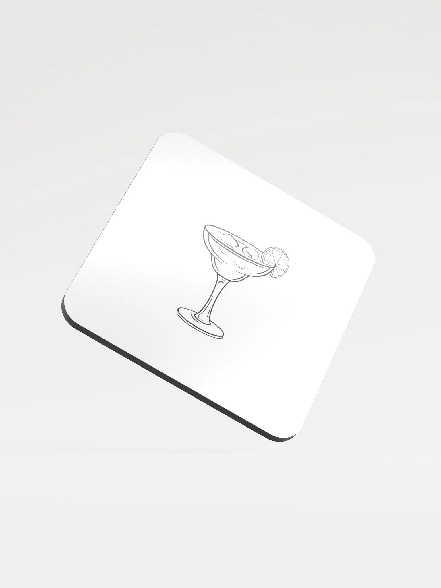 Citrus Splash Glossed Cork Coaster product image (1)