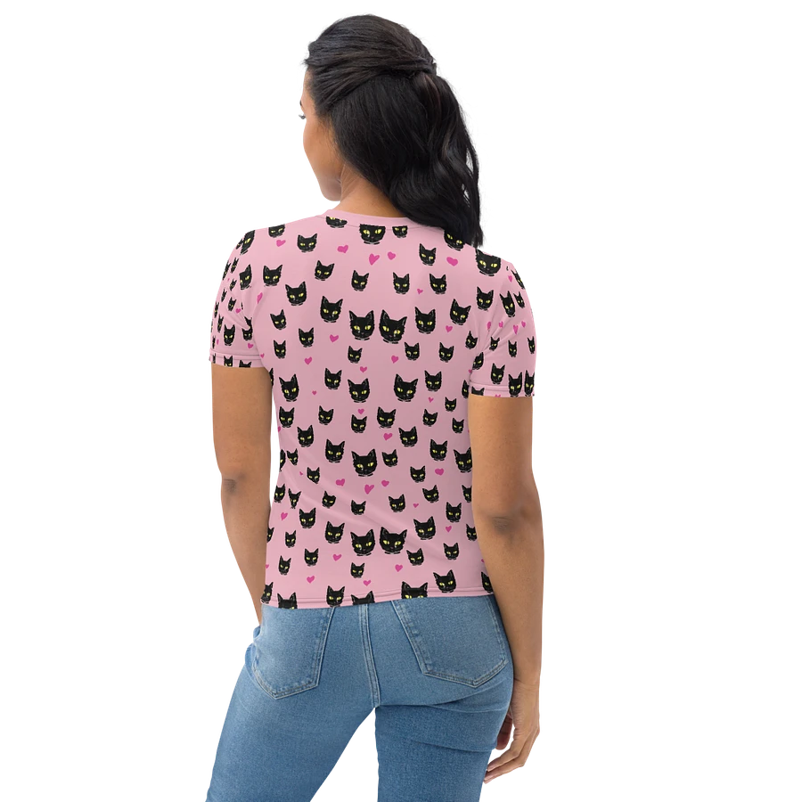 'Pink Kitty Dots'' Women's Poly Tee product image (4)