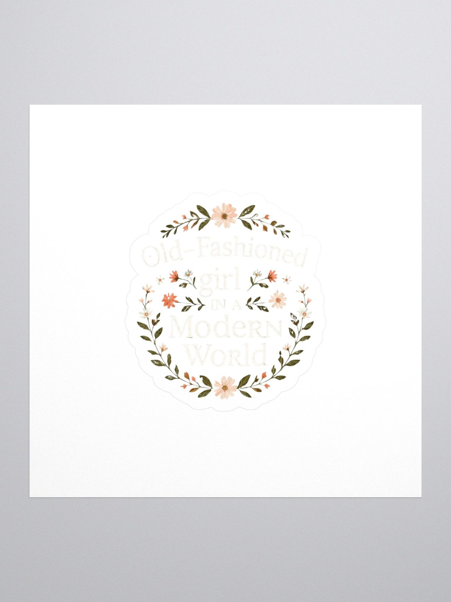 Old-Fashioned Girl in a Modern World Sticker product image (1)