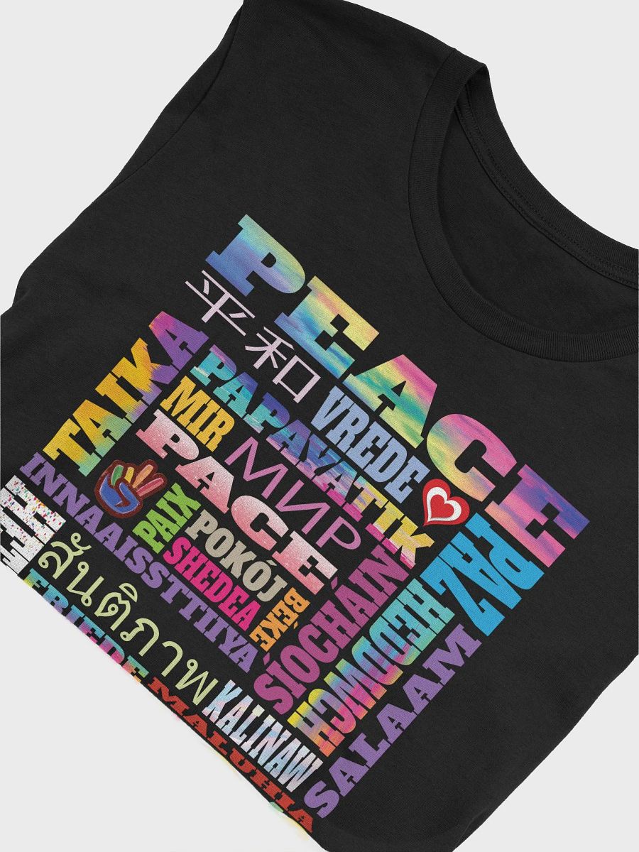 Cool Colorful Peace Gifts Worldwide Words for Peace Symbol T-Shirt product image (7)