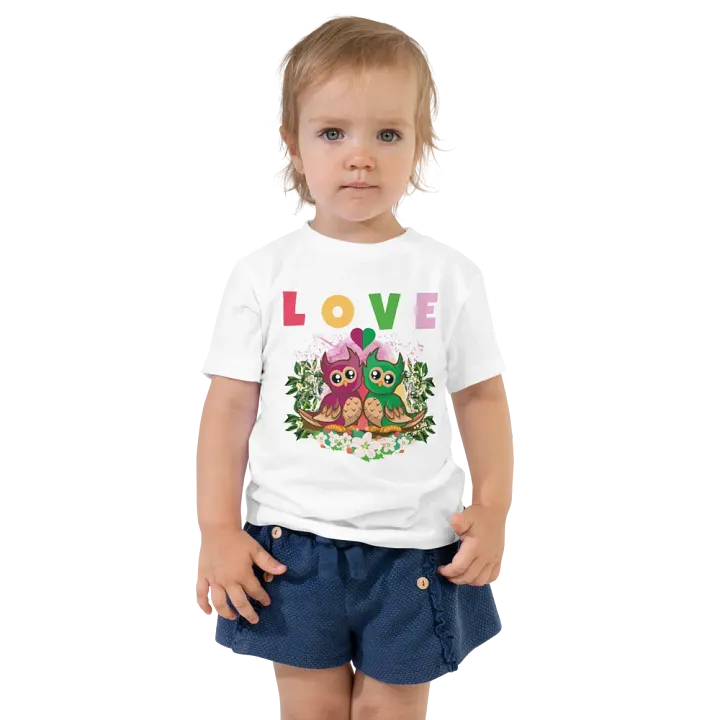 Love Colorful Funny Cute Bella +Canvas Toddler T-Shirt – Best Gift for Kids product image (1)