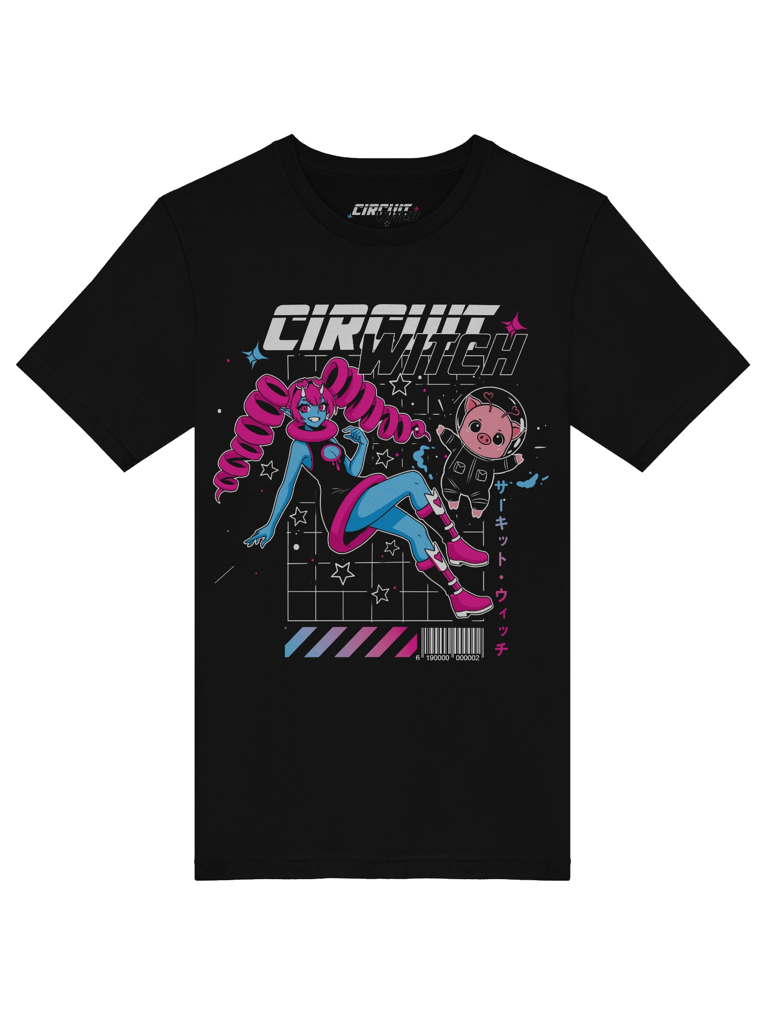 Circuit Witch & PuuPuu The Space Pig Cyberpunk Style - T-Shirt (S-5XL) product image (5)
